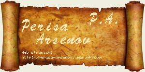 Periša Arsenov vizit kartica